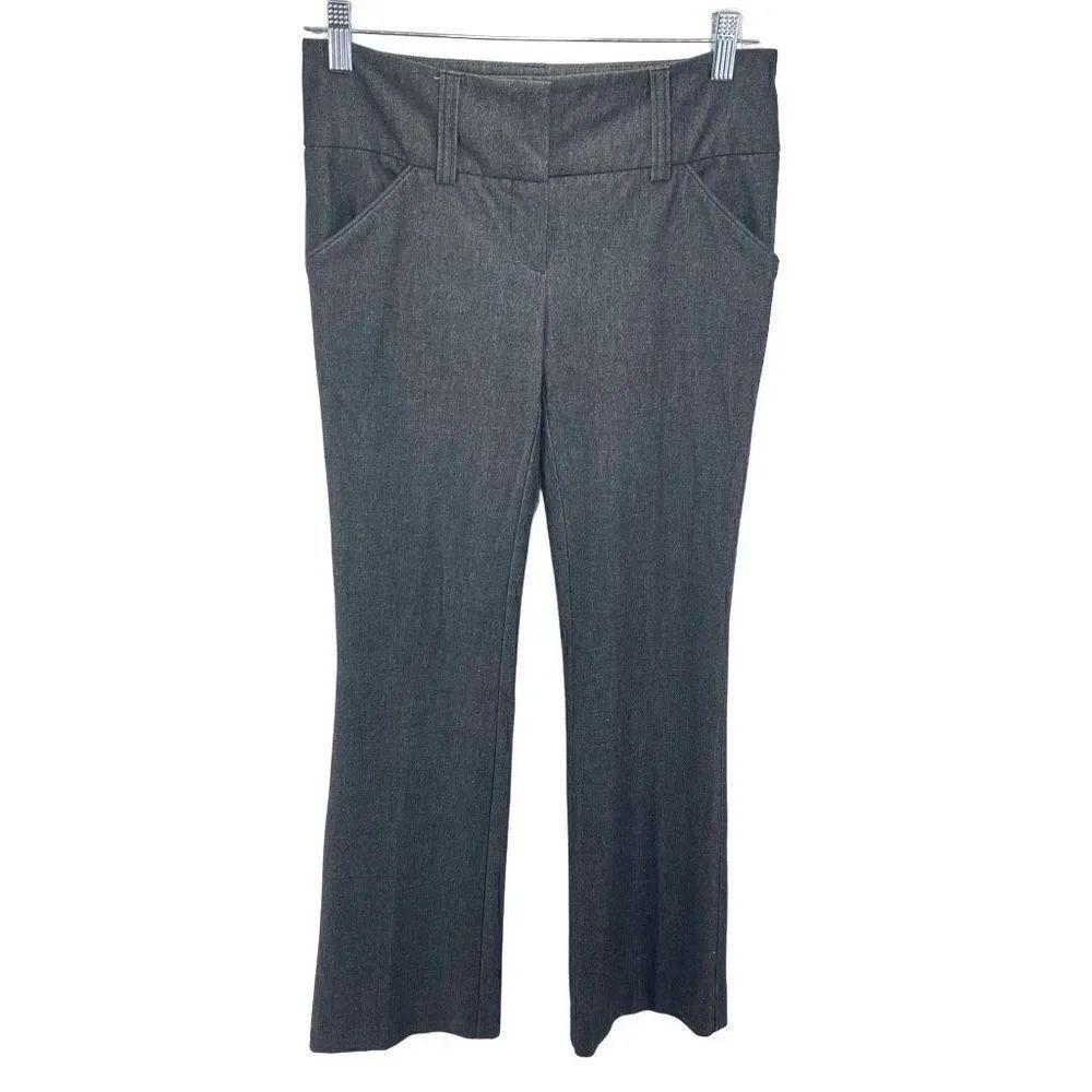 INC International Concepts Women's Wide Leg Dress Pants High Waisted Gray Size 2